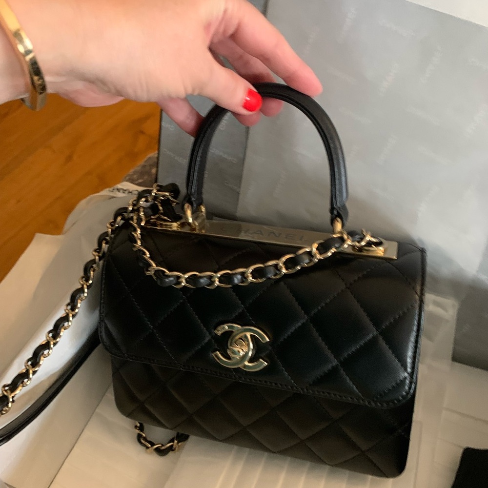 Authentic brand new Chanel Black Quilted Leather Handbag, limited edition